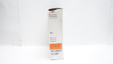 BD 381467 Insyte Shielded IV Cath. 14GA x 1.75inch 330ml/min - Box of 50